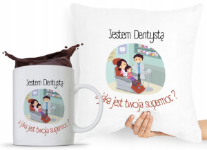 Zestaw Prezentowy Poduszka + Kubek Dla Dentysty
