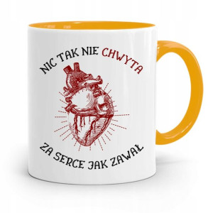 Kubek Żółty Dla Doktora Za Serce Jak Zawał Prezent