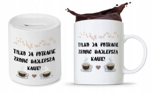 Zestaw Skarbonka + Kubek Dla Baristy Prezent