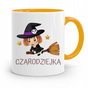Kubek Żółty Dla Dzieci Córki Czarodziejka +imię