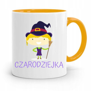 Kubek Żółty Dla Dzieci Córki Czarodziejka +imię