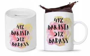 Zestaw Skarbonka + Kubek Dla Baristy Prezent