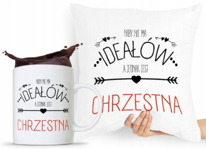 Dla Chrzestnego Zestaw Poduszka + Kubek Prezent