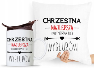Dla Chrzestnego Zestaw Poduszka + Kubek Prezent