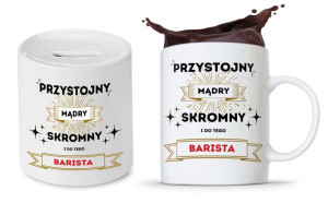 Zestaw Skarbonka + Kubek Dla Baristy Prezent