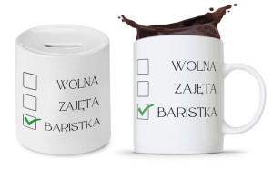 Zestaw Skarbonka + Kubek Dla Baristy Prezent
