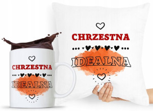 Dla Chrzestnego Zestaw Poduszka + Kubek Prezent