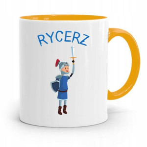 Kubek Żółty Dla Dzieci Mały Super Bohater +imię