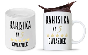 Zestaw Skarbonka + Kubek Dla Baristy Prezent