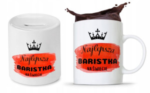 Zestaw Skarbonka + Kubek Dla Baristy Prezent