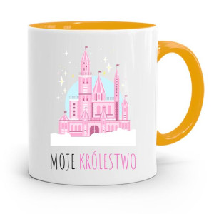 Kubek Żółty Dla Dzieci Moje Królestwo +imię