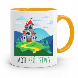 Kubek Żółty Dla Dzieci Moje Królestwo +imię