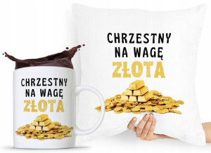 Dla Chrzestnego Zestaw Poduszka + Kubek Prezent