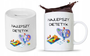 Zestaw Skarbonka + Kubek Dla Dietetyka Dietetyczki