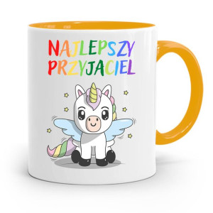 Kubek Żółty Dla Dzieci Najlepszy Przyjaciel +imię