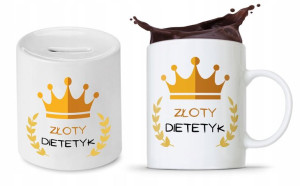 Zestaw Skarbonka + Kubek Dla Dietetyka Dietetyczki