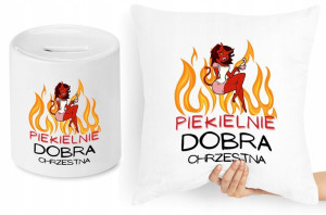 Dla Chrzestnego Zestaw Poduszka + Skarbonka