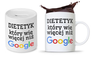 Zestaw Skarbonka + Kubek Dla Dietetyka Dietetyczki
