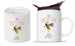 Zestaw Skarbonka + Kubek Dla Dietetyka Dietetyczki