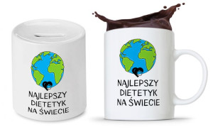 Zestaw Skarbonka + Kubek Dla Dietetyka Dietetyczki
