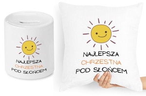 Dla Chrzestnego Zestaw Poduszka + Skarbonka