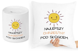 Dla Chrzestnego Zestaw Poduszka + Skarbonka