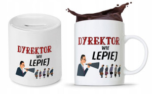 Zestaw Skarbonka + Kubek Dla Dyrektora Prezent