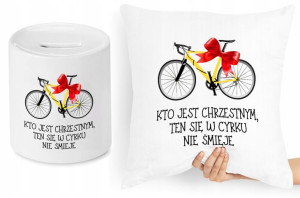 Dla Chrzestnego Zestaw Poduszka + Skarbonka