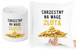 Dla Chrzestnego Zestaw Poduszka + Skarbonka
