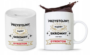 Zestaw Skarbonka + Kubek Dla Dyrektora Prezent