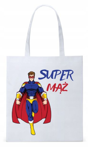 Dla Chłopaka Męża Prezent Torba Eco Biała Shopper