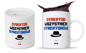 Zestaw Skarbonka + Kubek Dla Dyrektora Prezent