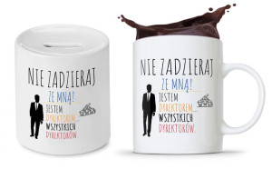 Zestaw Skarbonka + Kubek Dla Dyrektora Prezent