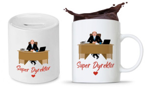Zestaw Skarbonka + Kubek Dla Dyrektora Prezent