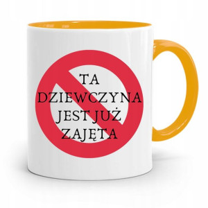 Kubek Żółty Dla Dziewczyny Dziewczyna Już Zajęta