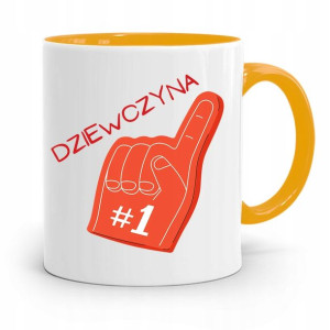 Kubek Żółty Dla Dziewczyny Dziewczyna Numer Jeden