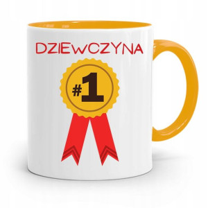 Kubek Żółty Dla Dziewczyny Dziewczyna Numer Jeden