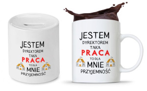 Zestaw Skarbonka + Kubek Dla Dyrektora Prezent