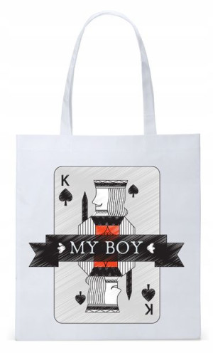 Dla Chłopaka Męża Prezent Torba Eco Biała Shopper