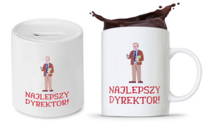 Zestaw Skarbonka + Kubek Dla Dyrektora Prezent