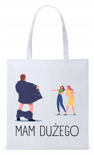 Dla Chłopaka Męża Prezent Torba Eco Biała Shopper
