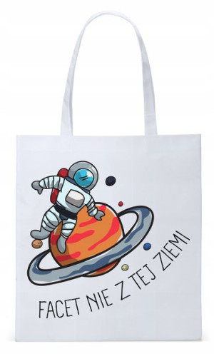 Dla Chłopaka Męża Prezent Torba Eco Biała Shopper