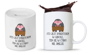 Zestaw Skarbonka + Kubek Dla Dyrektora Prezent