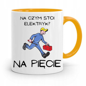 Kubek Żółty Dla Elektryka Na Czym Stoi Elektryk?