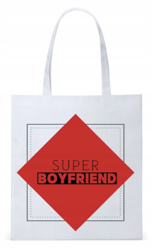 Dla Chłopaka Męża Prezent Torba Eco Biała Shopper