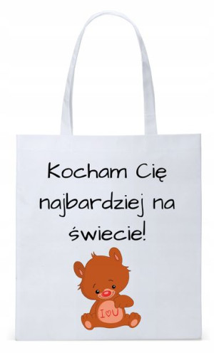 Dla Chłopaka Męża Prezent Torba Eco Biała Shopper