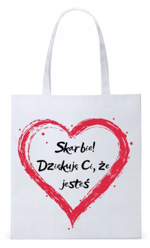 Dla Chłopaka Męża Prezent Torba Eco Biała Shopper