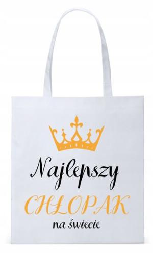 Dla Chłopaka Męża Prezent Torba Eco Biała Shopper