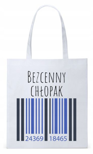Dla Chłopaka Męża Prezent Torba Eco Biała Shopper