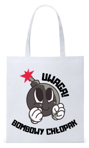 Dla Chłopaka Męża Prezent Torba Eco Biała Shopper